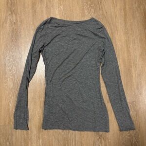Intimissimi Cashmere Gray Long Sleeve Boatneck Top